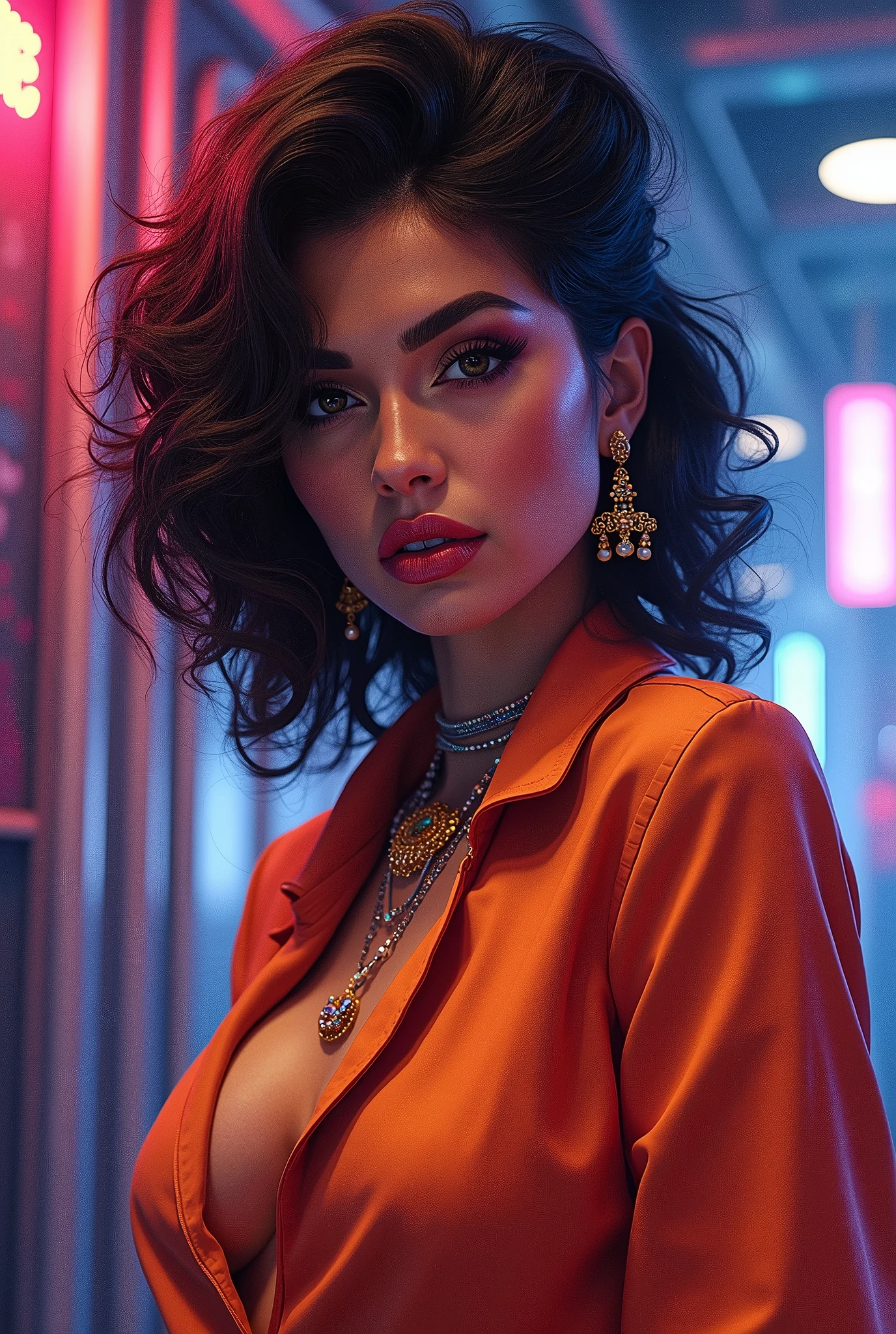 generates the image of a woman who lives in the eighties