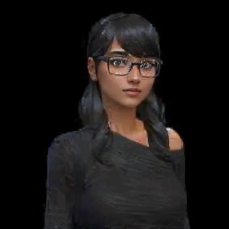 a girl with long wavy black hair, glasses, and a black top, posing for a photo, Tina Belcher as a real person, inspired by Sim Sa-jeong, inspired by Lily Delissa Joseph, medium shot, Violeta Myers, inspired by Bernardino Mei, in-game artwork, italian looking emma, inspired by Ion Andreescu, (best quality,8k,highres,masterpiece:1.2),ultra-detailed,(realistic,photorealistic,photo-realistic:1.37),beautiful detailed eyes,beautiful detailed lips,extremely detailed eyes and face,longeyelashes,intricate details,highly detailed,photorealistic,cinematic lighting,dramatic lighting,vibrant colors,warm color palette,cinematic composition