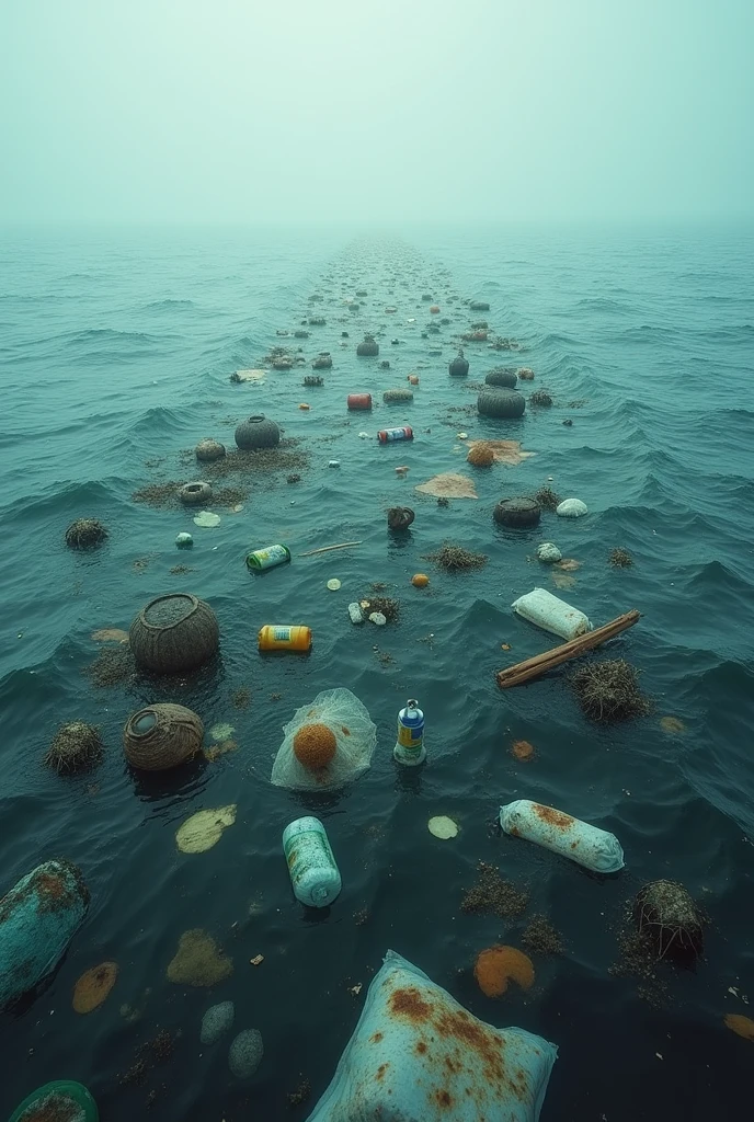 Garbage in the sea