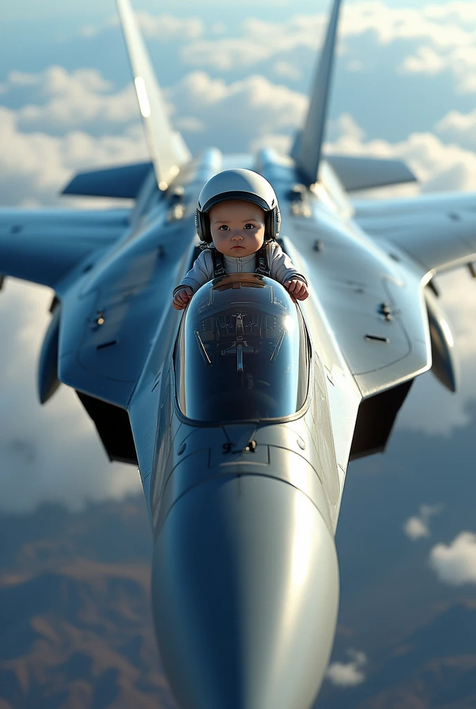 Newborn looks like he's in Top Gun flying a real Su-57M fighter jet as real as in real life