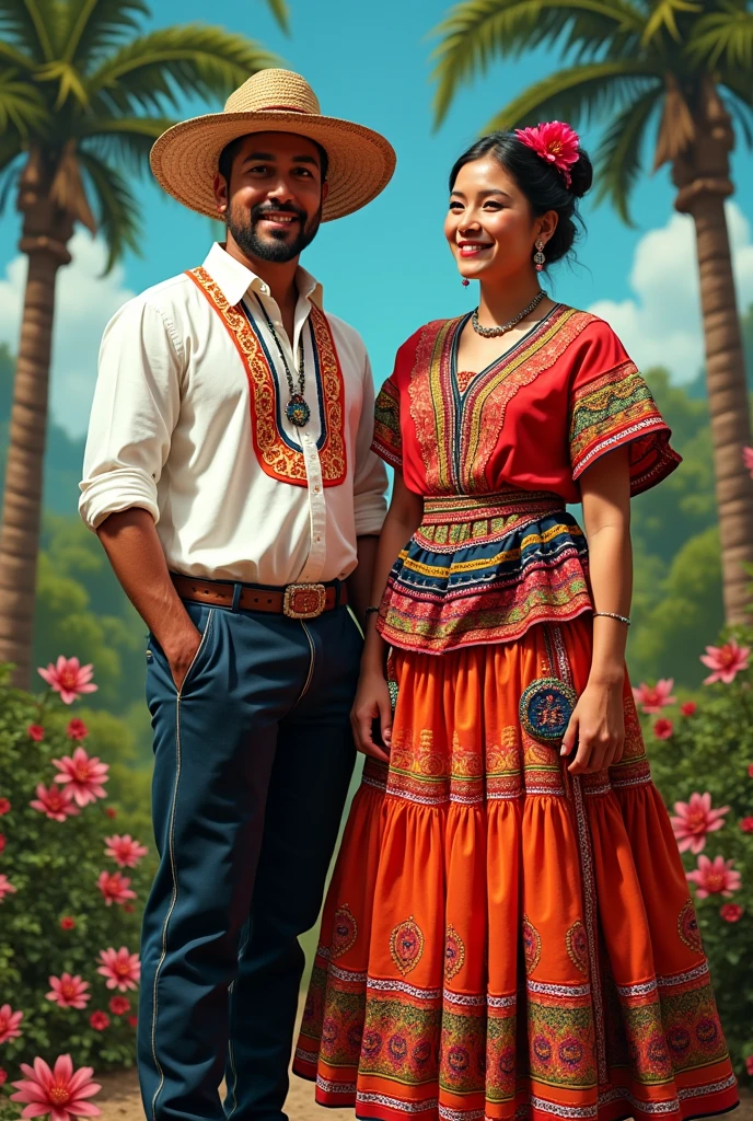 Typical Nicaraguan costume for men and women