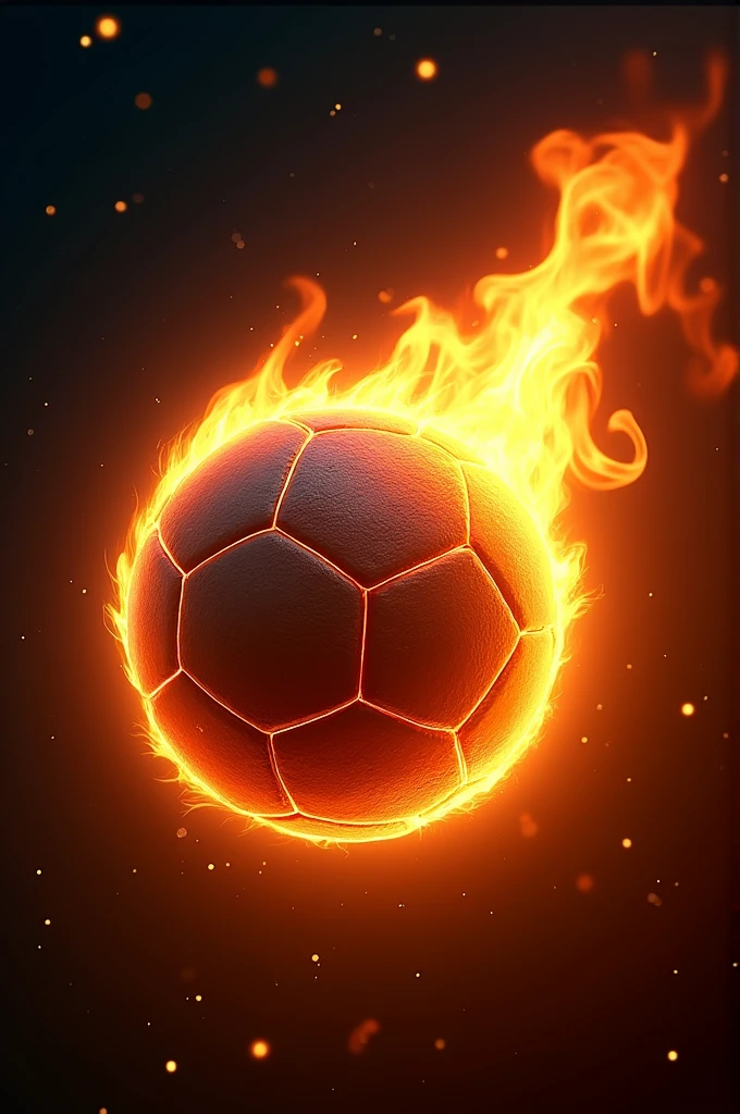 Soccer ball on fire
