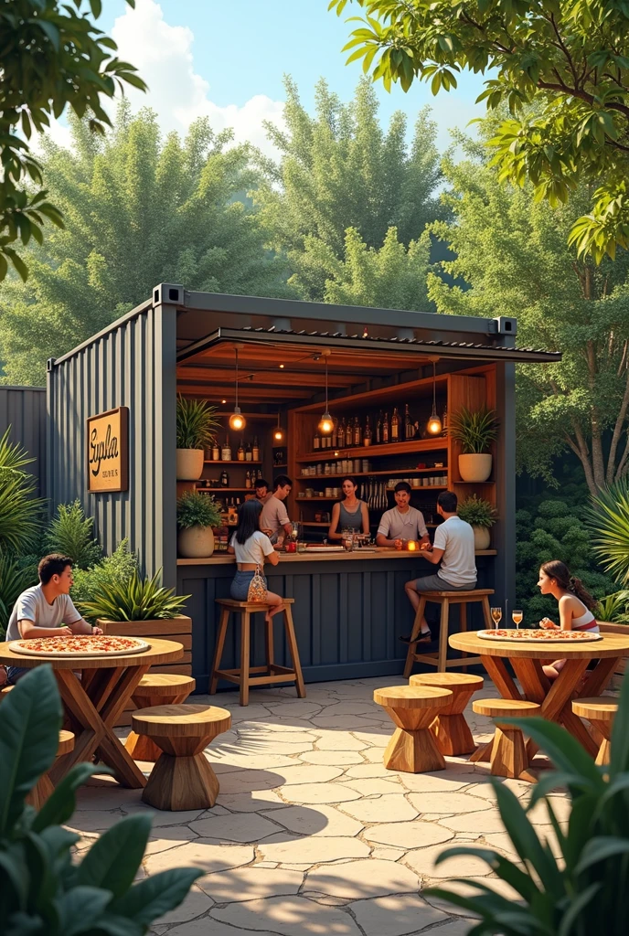 pizzeria containeur jardin