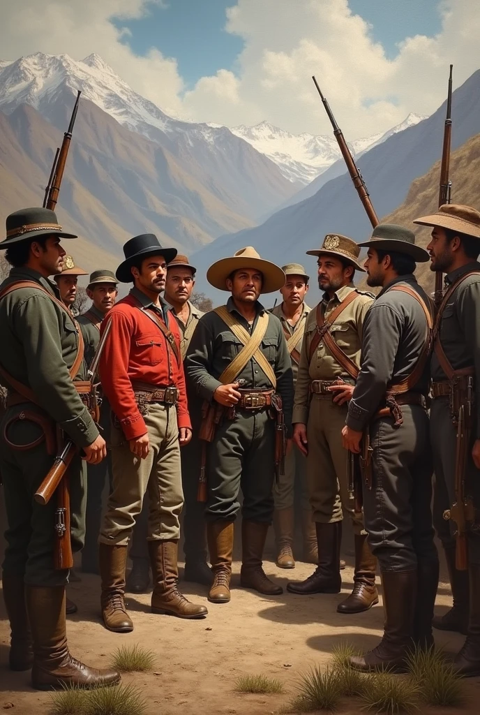 Images where the three Angulos brothers who are the linertators of Peru and Pumacahua were captured by the Spanish 