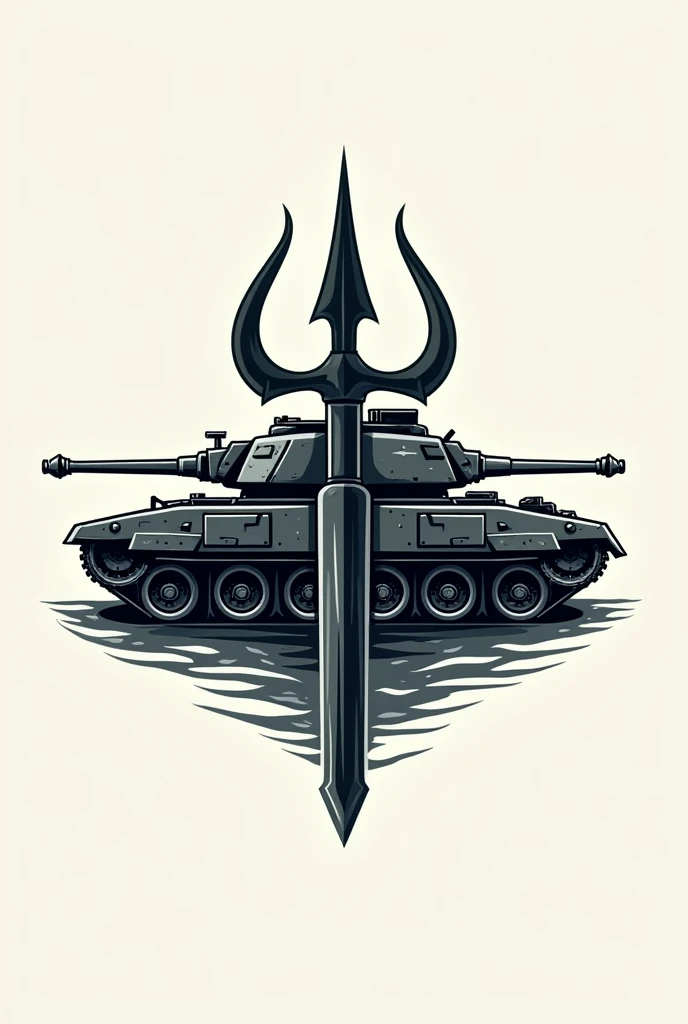 Amphibious Assault Tanks sideview Logo with cross trident and spear