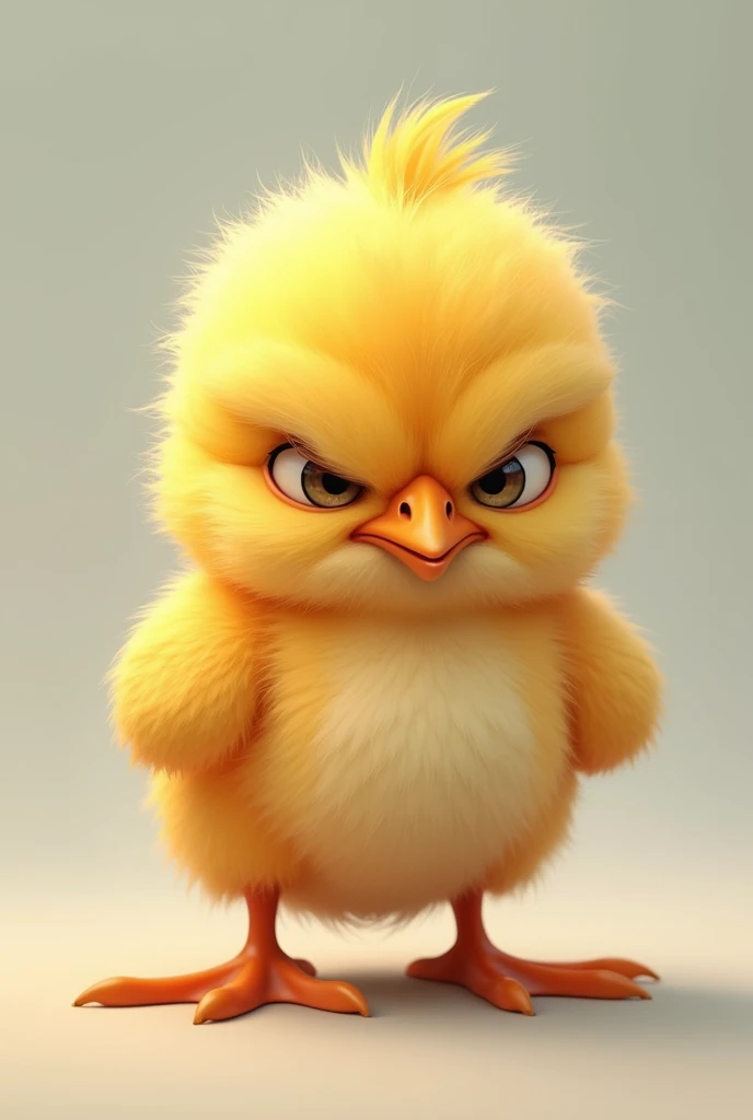 Cute but angry chick