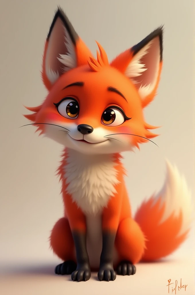 Red wolf blushing