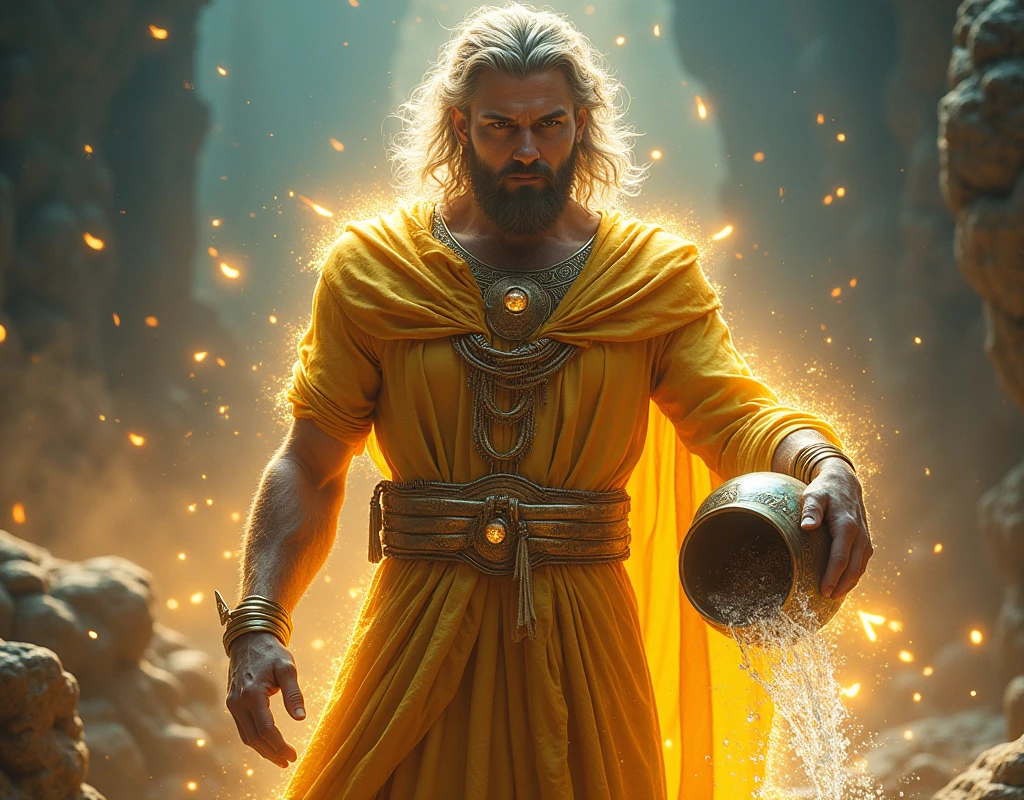 Aquarius man pouring water from a jug, Aquarius in human form Tags: Aquarius man pouring water from a jug, human disguise, determined expression, vibrant golden wool, piercing eyes, chiseled features, magical glow, confident stance, ethereal atmosphere, paisagem surreal, cosmic scenario, otherworldly glow, dynamic lighting, strong colors, fierce determination, mythical transformation, details Intricate, supernatural force, Transcendent Beauty, royal aura, powerful presence. (best qualityer, high resolution, ultra detali), (realisitic:1.37), HDR, swirly vibrant colors, surreal lighting
balança velha na mão dela, chiseled features, magical glow, confident stance, ethereal atmosphere, paisagem surreal, cosmic scenario, otherworldly glow, dynamic lighting, strong colors, fierce determination, mythical transformation, details Intricate, supernatural force, Transcendent Beauty, royal aura, powerful presence. (best qualityer, high resolution, ultra detali), (realisitic:1.37), HDR, swirly vibrant colors, surreal lighting