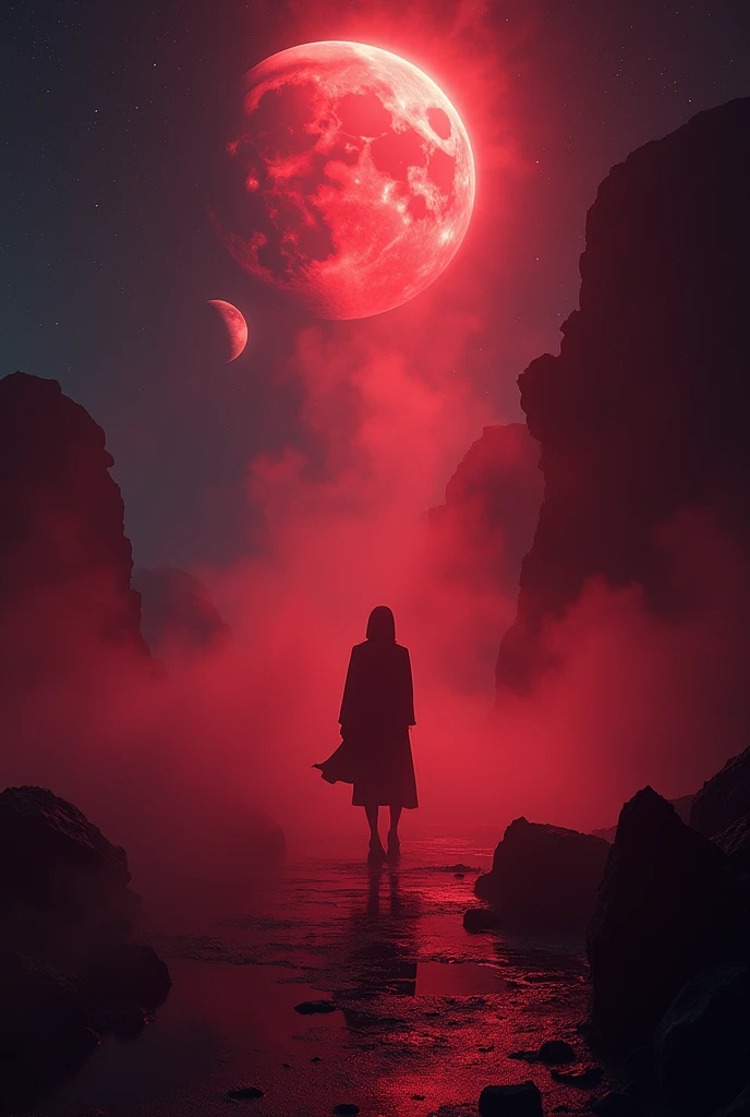 A party communication for a club for techno music
We need a dark and shadow atmosphere with planets in the background and some red smoke. No one need to be on it
Less realistic and more in a retro way