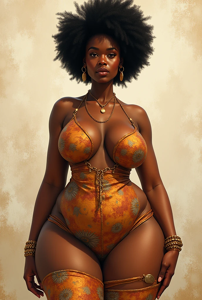 Belle femme africaine avec de très grosses fesses et seins