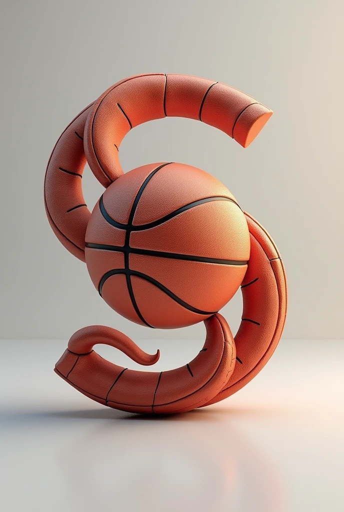 basketball with an S that snakes around it 