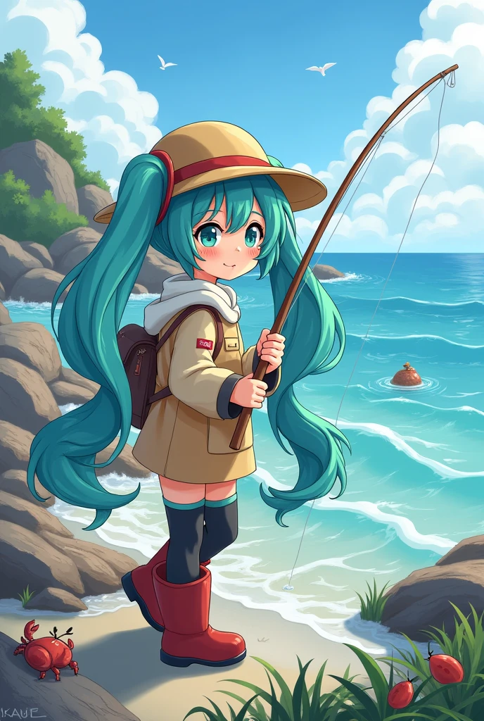 Hatsune miku lobster fishing 