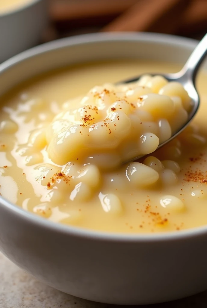 Thick rice pudding