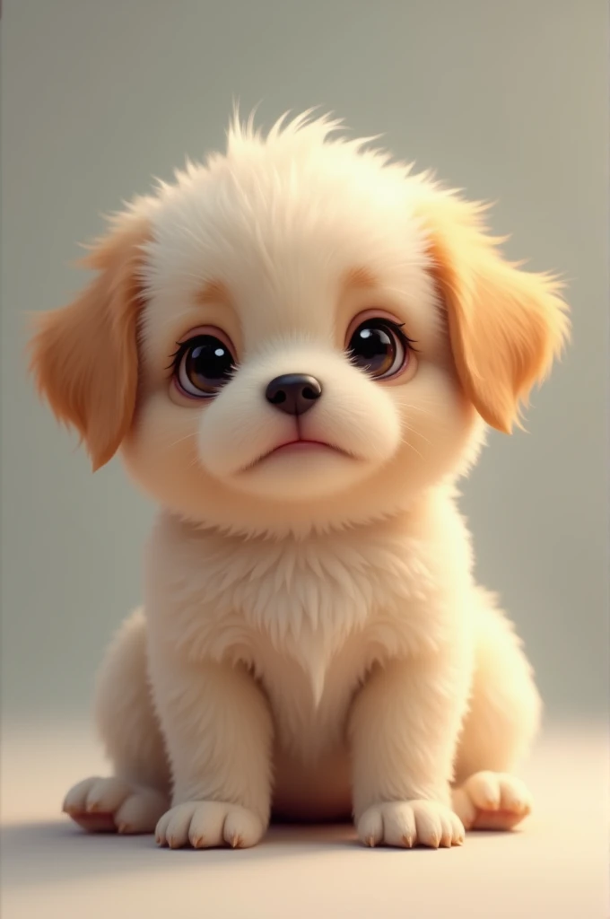 puppy, little, tender, chubby and sad