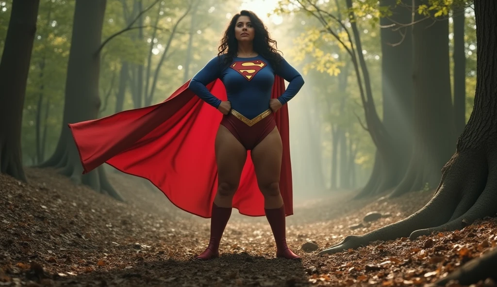 (((very beautiful old Supergirl (((1980s Superman costume))) Julie Hagerty(((dark-haired, large-breasted woman in her 50s)))) Super woman Julie Hagerty; confident, powerful, indestructible, attractive; big and firm chest; strong breasts; arms crossed, arrancando uma arvore do chão(superforça); arms of a strong woman. HD. Photograph, ((realism)), extremely high quality RAW photograph, ultra detailed photograph, sharp focus, high resolution, (detailed skin:1,3),high quality, film grain, Fujifilm XT3,Highly Detailed, movie, (Cinematic Photo:1.3) of (Realistic:1.3)
