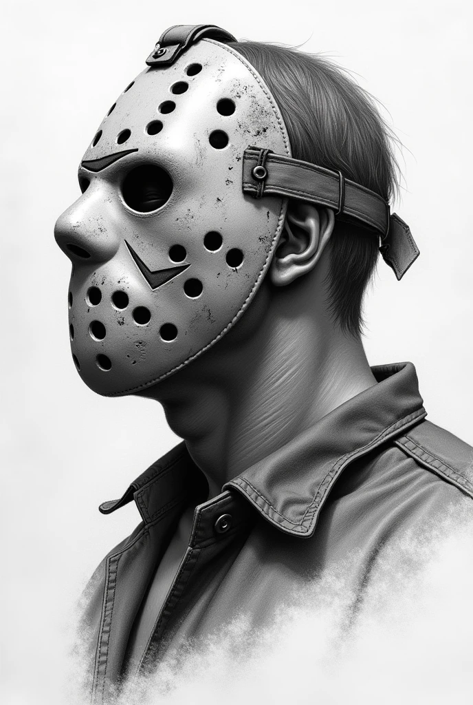 Jason Voorhees in profile drawing