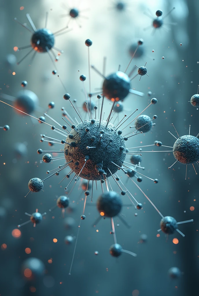 Molecules bumping into each other.
