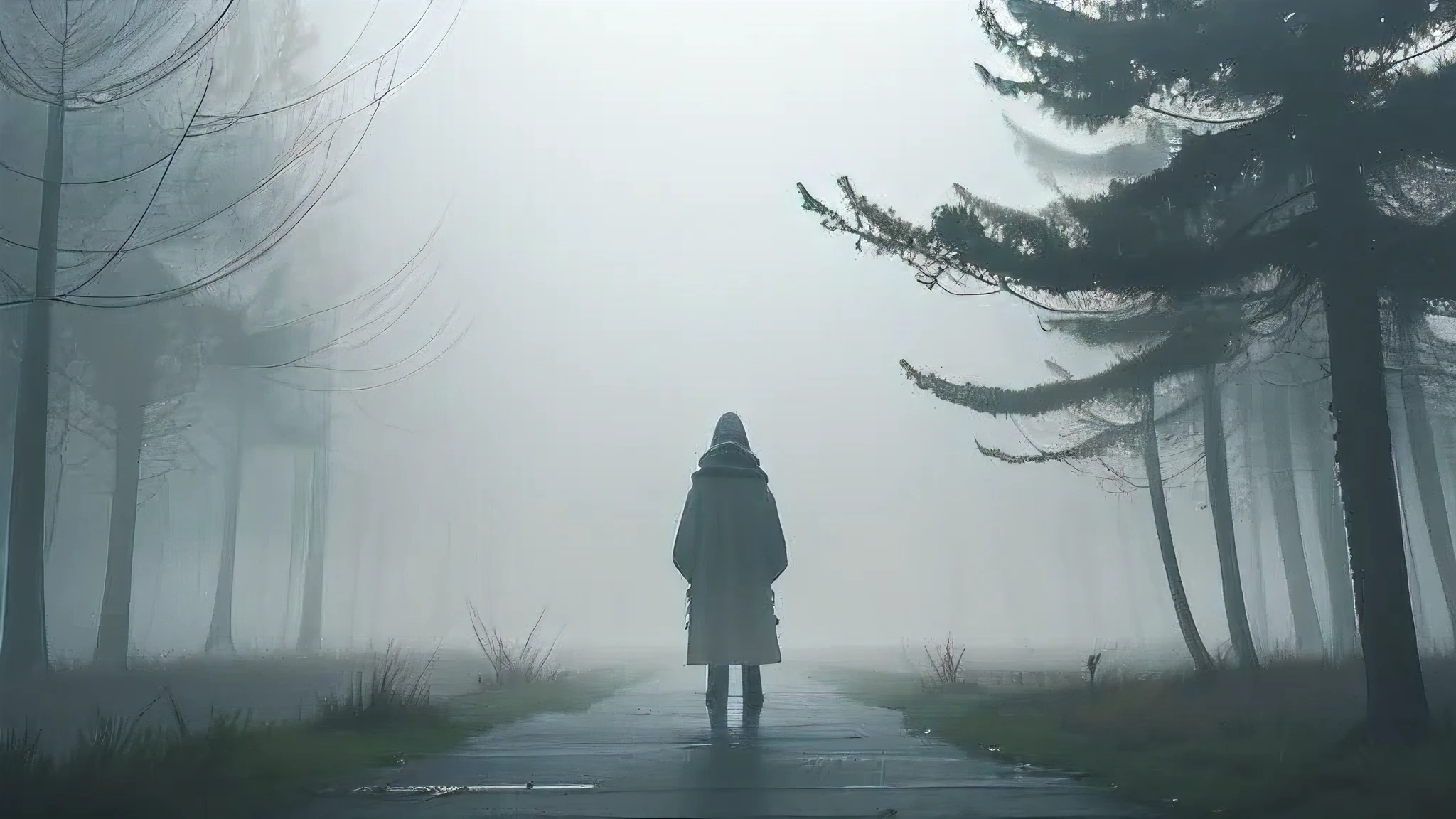 loneliness and heavy fog