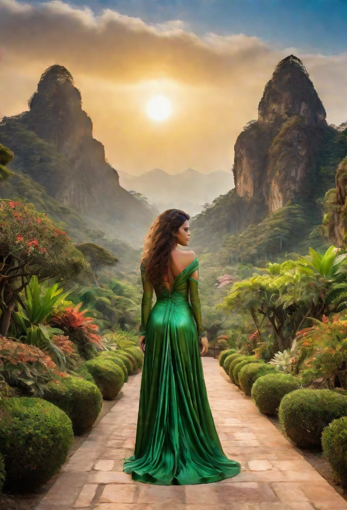 Uma linda mulher light brunette belíssima caminhando, gracefully, lightly by ,ELECTROMAGNETIC WAVES, and powerful energies, dressed in Cambodian and Brazilian and Dubai clothes ,moda nesclado elegante com cor que traga paz alegria fé e riqueza vestido que tenha os três pais tendência 2025 azul paz verda esperança vermelho vida preto vigilância Mulher 35 anos light brunette linda, modern trend, light brunette. in Tokyo, Very good and special fabric clothing, olive green , green dark, green new leaf , with extreme beauty unique exclusive look ,unique beautiful scenery in a very popular and noble place ,land ,offwhite , semelhante às big fit asss marcas única, fashion destroyed, very chic, mais chique que as marcas big fit asss uma força de beleza, melhor que as big fit asss marcas mundiais e internacionais, an extremely improved , big fit ass, stark, a shocking look , olive greencor land,
A 3 Brazilian woman, with long, curly hair, pele light brunette deslumbrante, caminhando gracefully pelo jardim eletromagnético quântico. The landscape is of a surreal winter, with sharp mountains, surrounded by an enchanting aura. She wears a unique and glamorous grey spiral striped couture gown., worthy of a modern woman, a white fabric flower pinned to the left of the extremely fluid dress, The extraordinary sunlight shines behind her, in a style reminiscent of Charles Chaplin, in a multidimensional environment of Doppler gratings and Mandelbrot patterns.