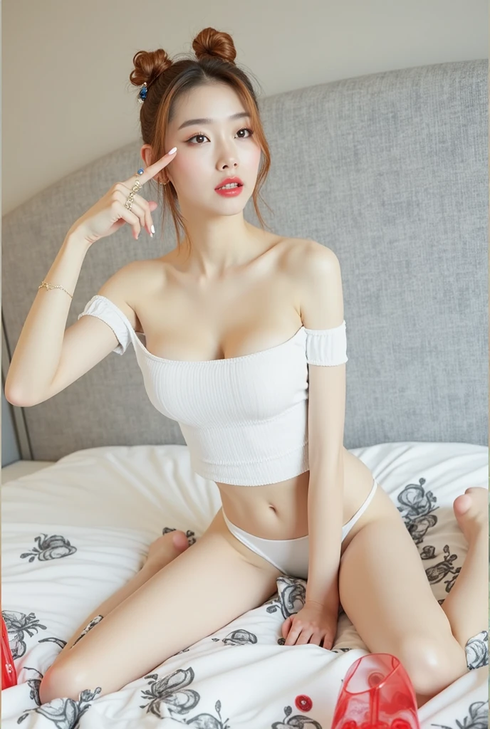 8K, masutepiece, Raw photo, Best Quality, Photorealistic, Highly detailed CG Unity 8k wallpaper, depth of fields, Cinematic Light, Lens Flare, Ray tracing, (Extremely beautiful face, Beautiful lips, Beautiful eyes), intricate detail face, (( Ultra detailed skin)) Frangipani, long hair, conjunctivitis, big breasts, pointed ears, face mark, forehead mark, deepshadow, Pretty Korean girl, Kpop Idol, 1 girl, (Very slim and slender fit muscular body:1.3), ((Looking at Viewer)),(Big smile:1.3) , (Fashion Sexy Girl, (Blurred background), Fashion Street ),(No people in the background:1.3), Beautiful earrings, Bracelets, Necklace, pantyhose, Clear eyes, Walking, ( pale skin), (Big eyes), (Brown hairs), (Full body shot), ((sexy micro bikini set)), ((sexy micro bikini set)), (Looking at Viewer:1.3) opened breast, Beautiful hands, perfect body, Big, beautiful breasts, Beautiful butt, medium breasts, backtrack, ass forcus, Before the eyebrows,(Tight Dress), NSFW.