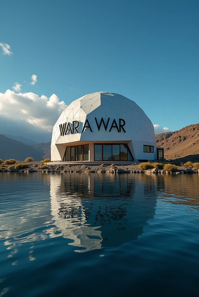 This is the name "Warawar Sky Domes" Create a logo for a geodesic dome hotel business that is located on Lake Titicaca.