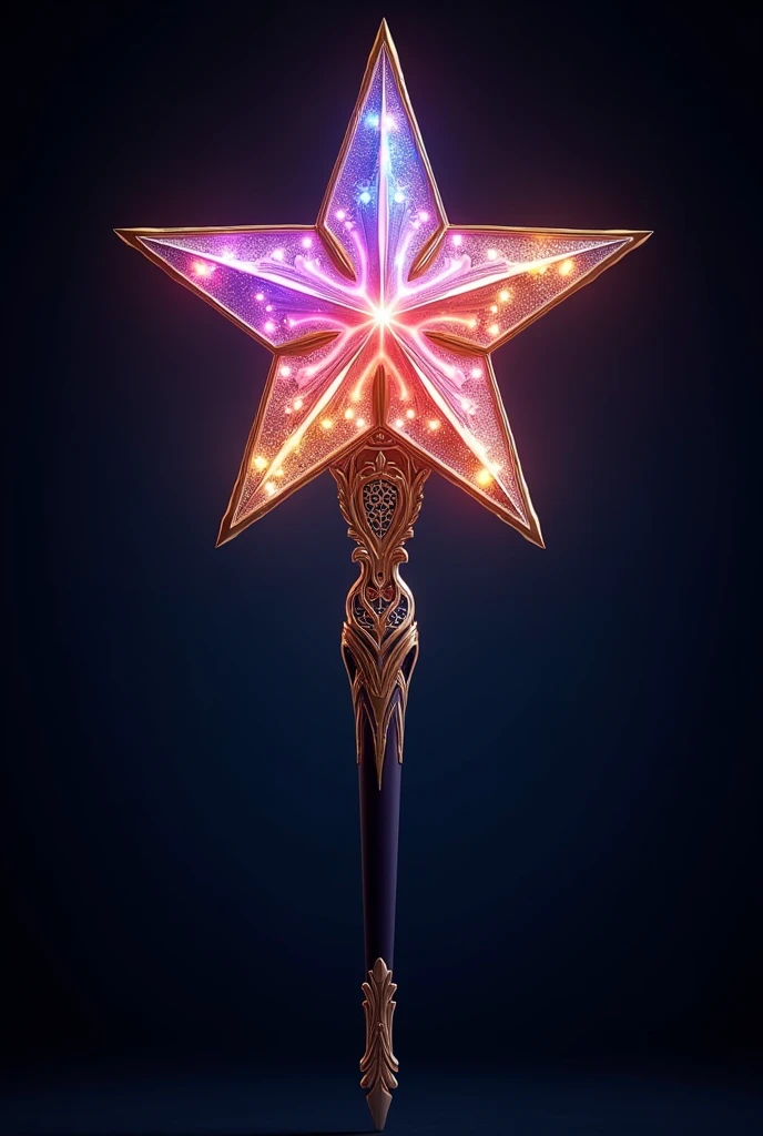 A very fancy lightstick shaped like a star with the name Starlight