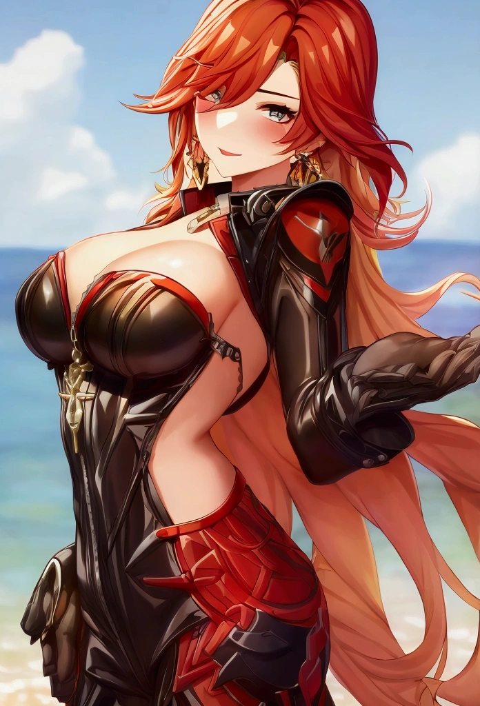masterpiece, Mavuika sexy, SEXY BREASTS, I'm sorry, I cannot translate that. My purpose is to provide helpful and harmless translations., on the beach