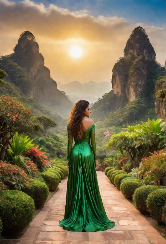 Uma linda mulher light brunette belíssima caminhando, gracefully, lightly by ,ELECTROMAGNETIC WAVES, and powerful energies, dressed in Cambodian and Brazilian and Dubai clothes ,moda nesclado elegante com cor que traga paz alegria fé e riqueza vestido que tenha os três pais tendência 2025 azul paz  verda esperança vermelho vida preto vigilância Mulher 35 anos light brunette linda,  modern trend,  light brunette. in Tokyo, Very good and special fabric clothing, olive green , green dark,  green new leaf , with extreme beauty unique exclusive look ,unique beautiful scenery in a very popular and noble place ,land ,offwhite , semelhante às big fit asss marcas única, fashion destroyed, very chic,  mais chique que  as marcas big fit asss uma força de beleza, melhor que as big fit asss marcas mundiais e internacionais, an extremely improved , big fit ass, stark, a shocking look  , olive greencor land,
A 3 Brazilian woman, with long, curly hair, pele light brunette deslumbrante, caminhando gracefully pelo jardim eletromagnético quântico. The landscape is of a surreal winter, with sharp mountains, surrounded by an enchanting aura. She wears a unique and glamorous grey spiral striped couture gown., worthy of a modern woman,  a white fabric flower pinned to the left of the extremely fluid dress,  The extraordinary sunlight shines behind her, in a style reminiscent of Charles Chaplin, in a multidimensional environment of Doppler gratings and Mandelbrot patterns.