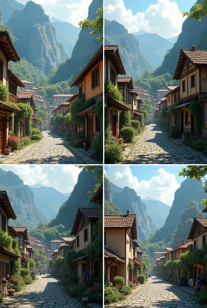 Four different images of the same place