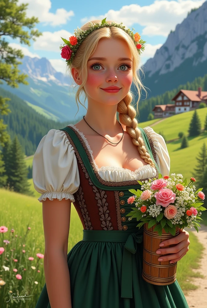 Traditional German Girl