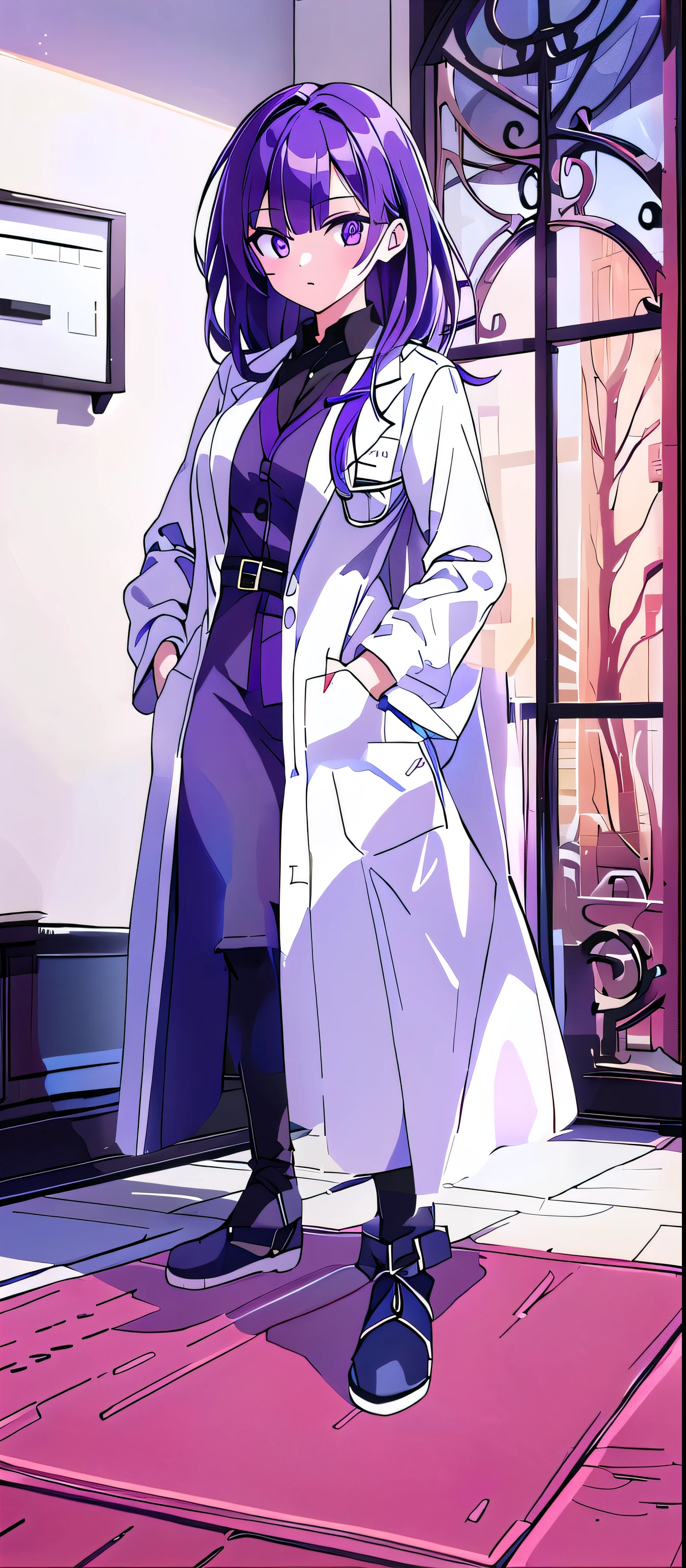 Make the length of the lab coat symmetrical、In detail、Cleanly