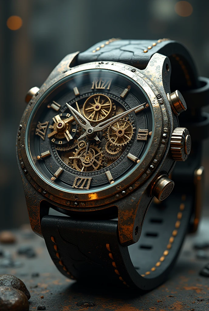 Slide theme hollow mechanical watch