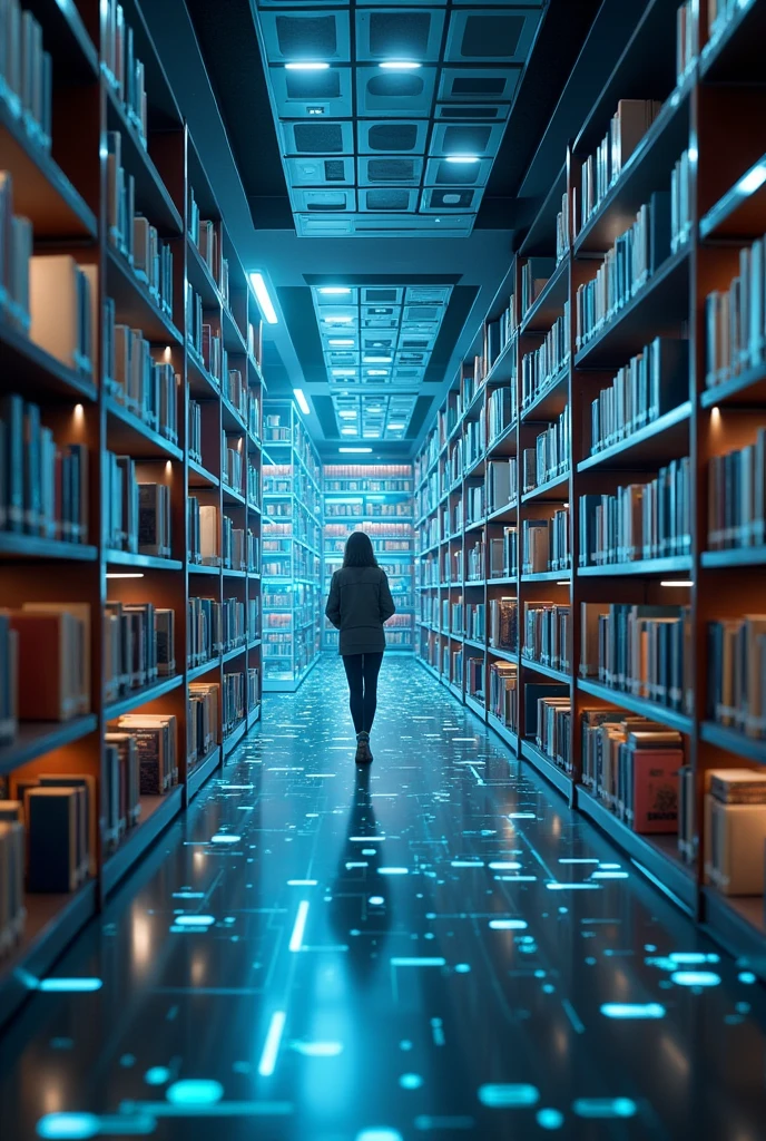 The library of the future will be a digital space that uses AI and AR technology to help find information and recommend content based on your interests. Access books and information from anywhere, quickly.