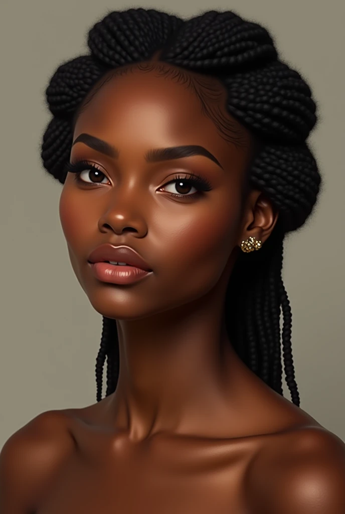 draw my portrait, a 3 black young woman