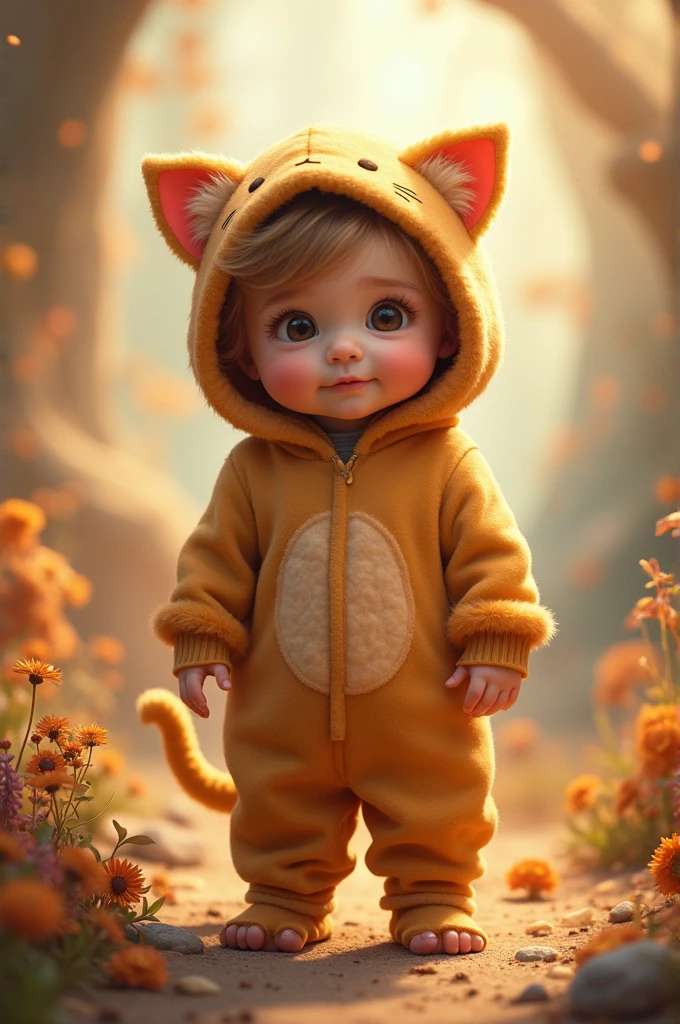 Creation 2 years with a caramel cat outfit