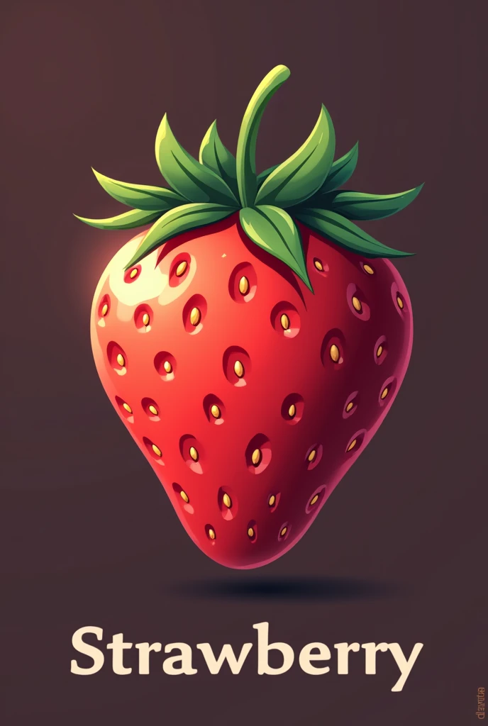Create a simple and elegant logo for a strawberry company, 90's style