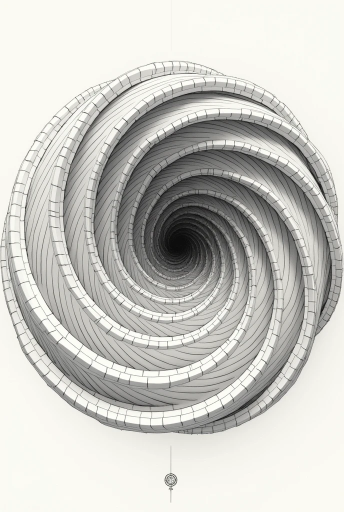 Spiral in the middle of a spiral in the middle of another spiral