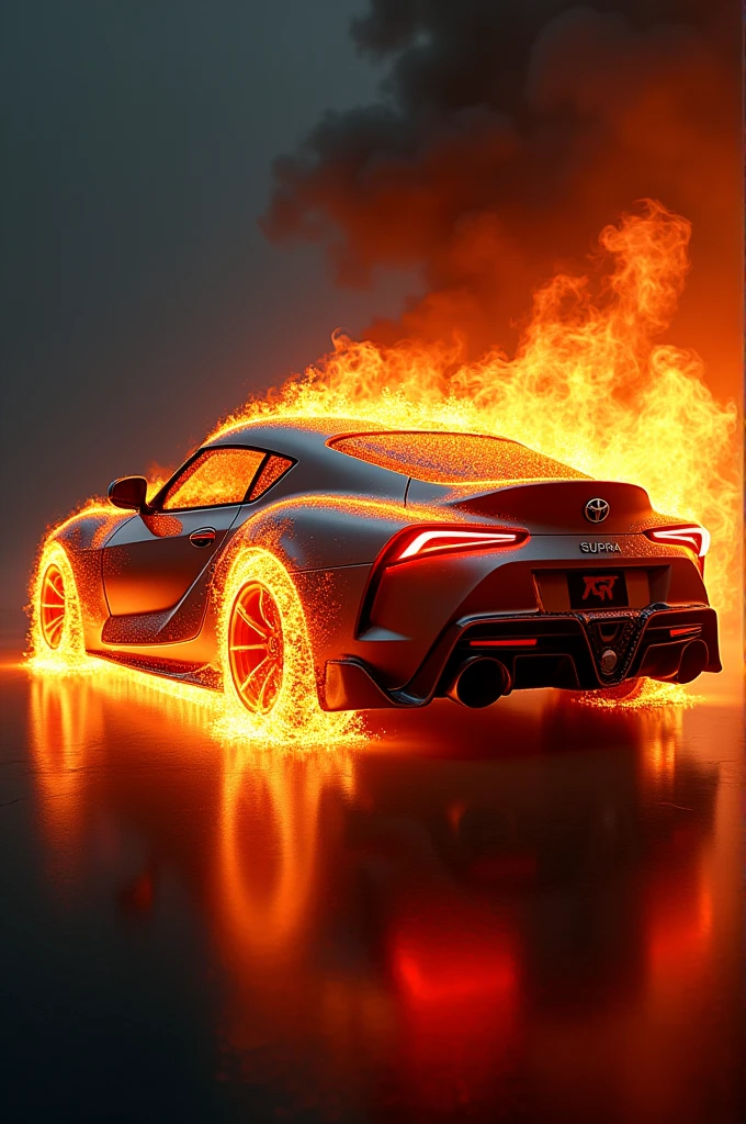 Supra mk4 on fire