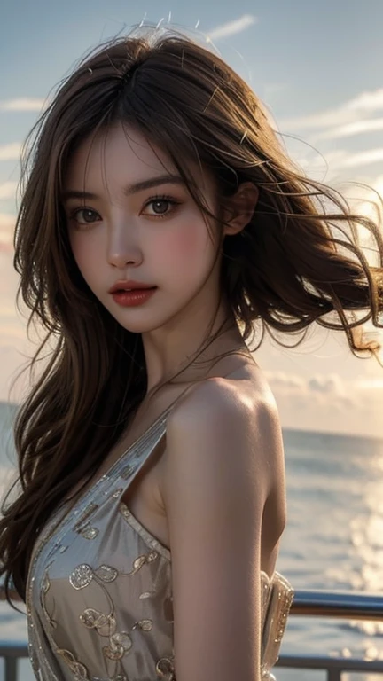 Highest quality, shape, Very detailed, In detail, High resolution, 8k wallpaper, Perfect dynamic composition, Beautiful attention to detail, woman&#39;s fashion summer,Short Bob Hair,Small Breasts Natural Color Lip, Bold sexy pose,smile,Harajuku、20-year-old girl、cute、sexy shot looking at camera

