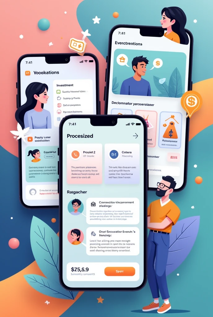 I created an app that offers personalized advice on financial issues, including investment planning, Saving, debt management, and preparing for retirement.that is super eye-catching and fun to use