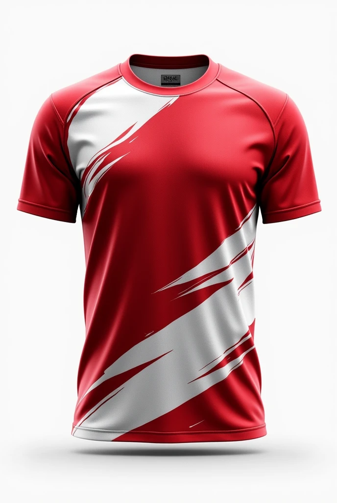 Create team shirt with red color, white and learned