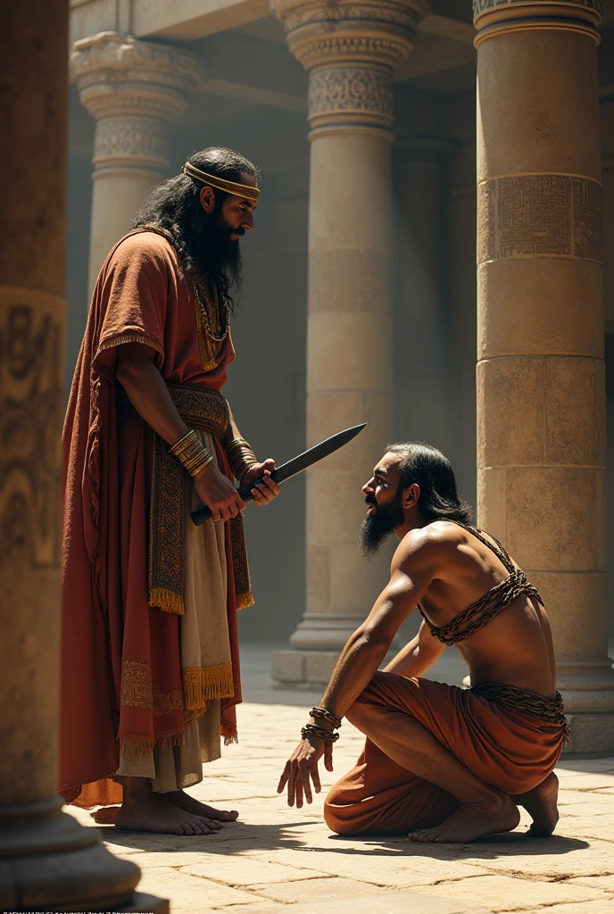 King Hammurabi cutting off the hands of a thief