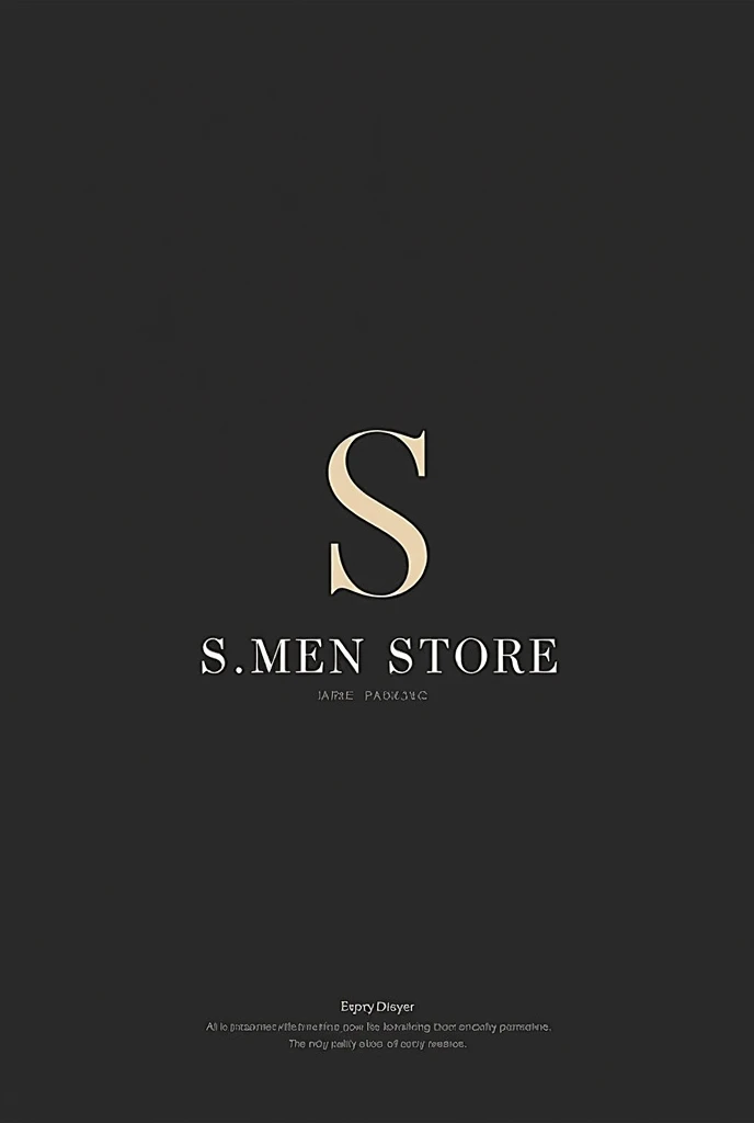 Menswear store logo S.men store