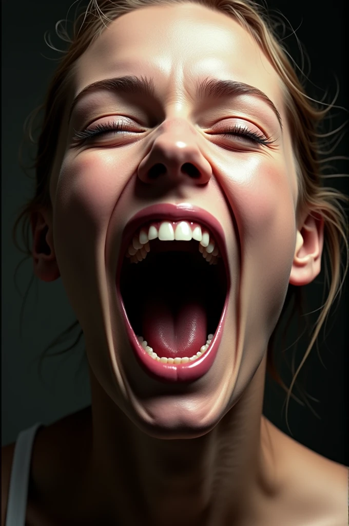 Someone with their mouth open