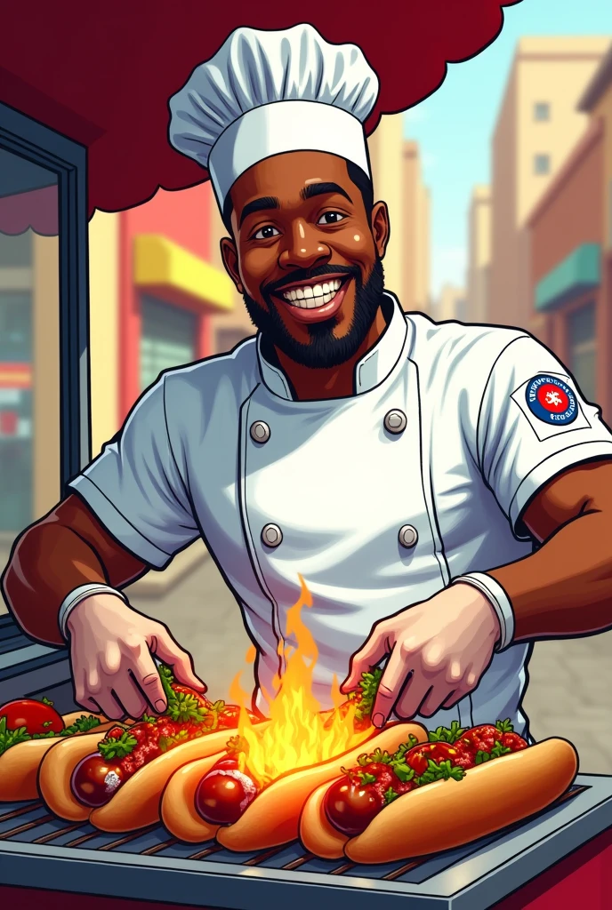Negro chef hot dot comic