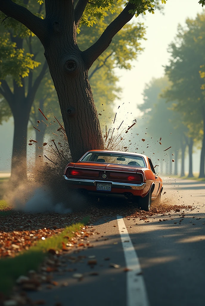Car hits tree at full speed