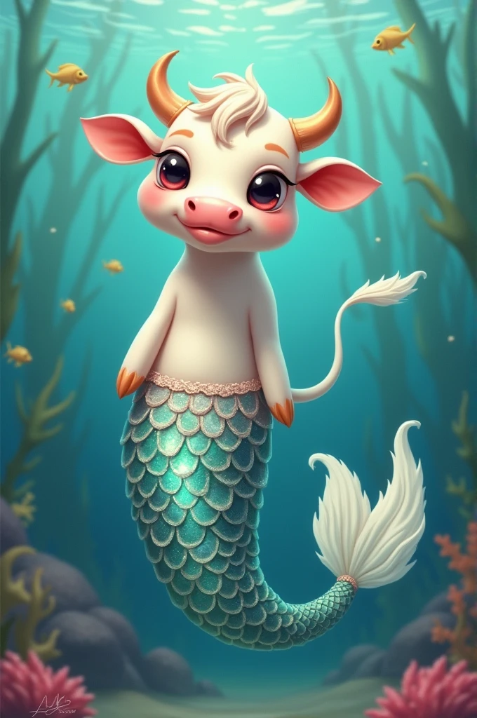 Cow with a mermaid tail
