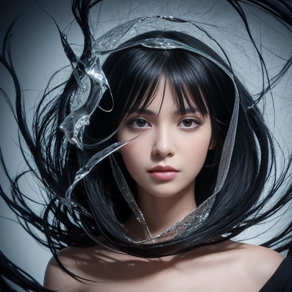 black hair, Surrealism, 8k, super detail, HD