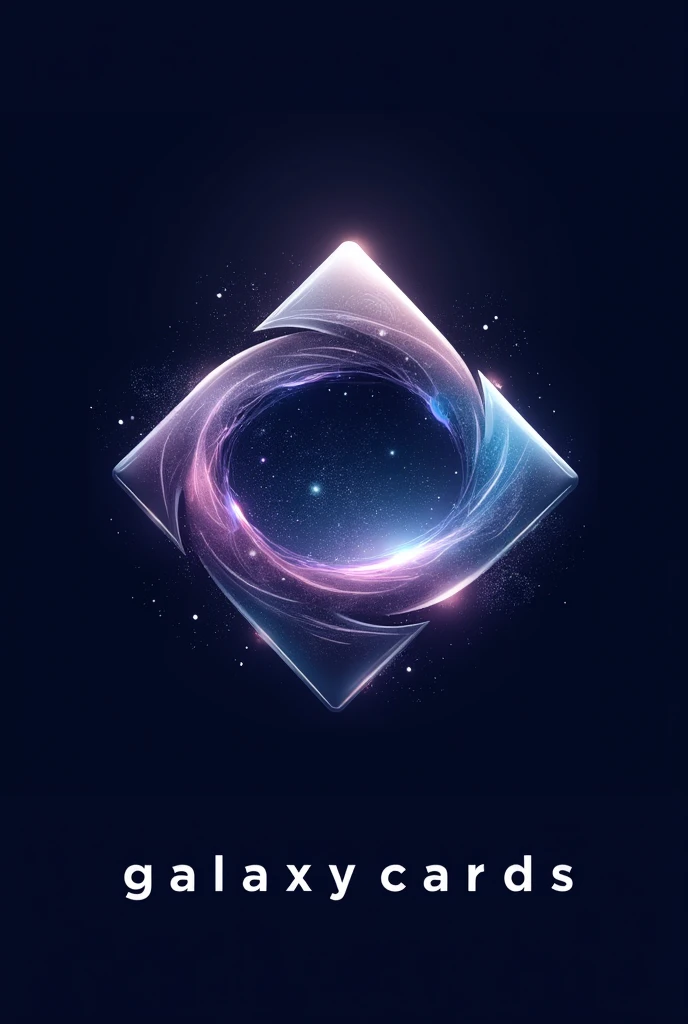 Name "galaxyCARDS" evokes several interesting ideas that you can use to design a logo. Here are some suggestions based on the name: Space theme: Name "galaxy" suggests a space-related theme, so you might consider using elements like stars, planets, galaxies or nebulae in the design. A starry background or an element reminiscent of a spiral galaxy could be visually striking.. cards: Given that "CARDS" refers to cards, You could incorporate shapes that resemble credit or business cards.. Perhaps a design that combines the shape of a card with spatial elements, like a card edge that transforms into a galaxy. colors: colors como azul oscuro, purple, White and silver could work well for a galactic theme. These colors convey a sense of mystery and spaciousness., and they can also make the design modern and eye-catching.. Typography: A futuristic or stylized typography can complement the galactic theme. Typefaces with a technological or spatial touch, maybe with clean lines or star details, can reinforce the company's image. Simplicity and Versatility: Make sure the logo is versatile and works well in different sizes and formats, from business cards to digital applications. A simple and recognizable design is often more effective.