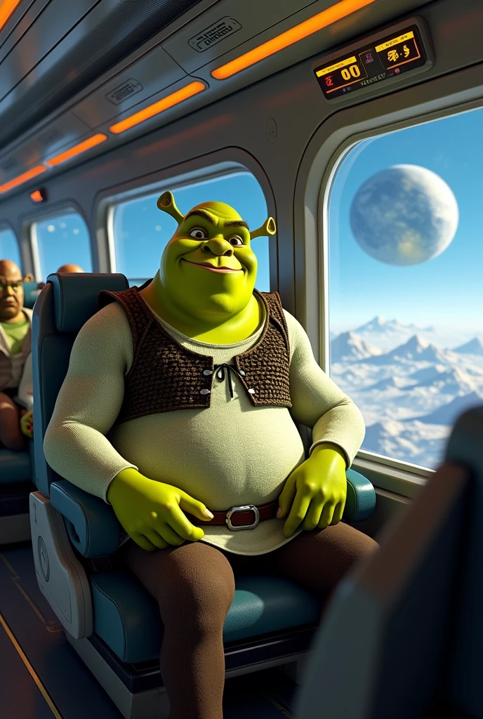Shrek on the space bus to travel to Qatar
